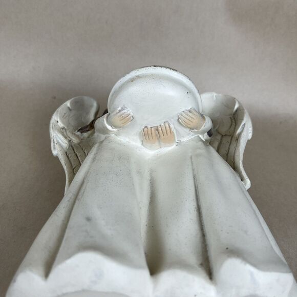 VTG Angels Inspirational Figurine Tealight CandleHolder 7" Guardian Angels Decor - Picture 6 of 9